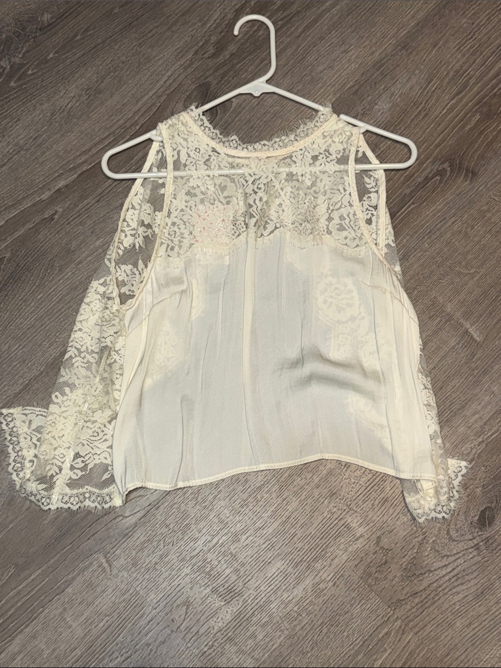 Free people Lace-Panel Ivory Camisole Top - Women Intimates & Sleepwear